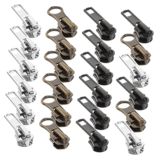 Tofficu 57 Stück Teiliges Zipper Slider Ersatzset Zipper Köpfe Metall für Kleidung Taschen und Diy Projekte Langlebige und Robuste Reißverschluss Teile für Jacken Koffer und Mehr von Tofficu