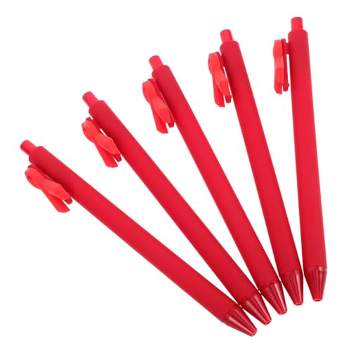 Tofficu 5Stücke Dekorative Kugelschreiber mit Banddesign Rote Ribbon Ballpoint Stifte für Wohltätigkeitsveranstaltungen Gesundheitsgeschenke und Kreative Schreibprojekte von Tofficu