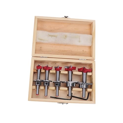 Tofficu 5Stücke Teiliges Set Hartmetall Lochsäge für Holzbohrungen mit Speziellem Scharnierscharnier Präzise Schneidtechnik für Elektrowerkzeuge für Holz und Kunststoffbearbeitung Tofficu 5Stücke Teiliges Set Hartmetall Lochsäge für Holzbohrungen mit Speziellem Scharnierscharnier Präzise Schneidtechnik für Elektrowerkzeuge für Holz und Kunststoffbearbeitung von Tofficu