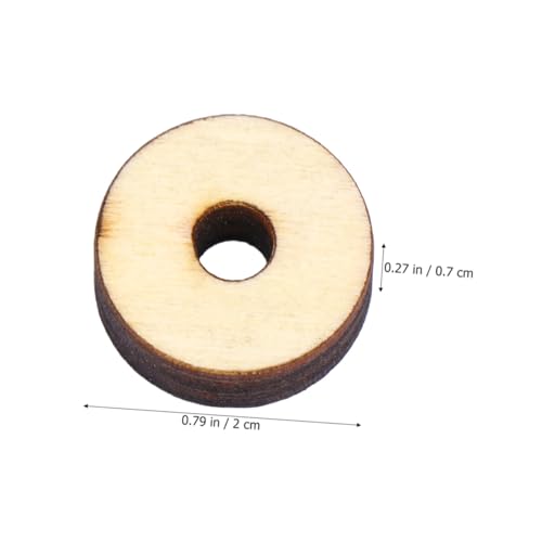 Tofficu 5er Packungen Holzscheiben Rund Naturbelassen pro Packung Holzchips für DIY Bastelarbeiten Handgemachte Holzornamente Umweltfreundlich Glatt Geschliffen für Malerei Dekoration von Tofficu