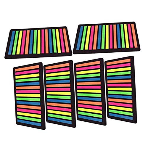 Tofficu 6 Fluoreszierende Haftnotizen transparentes Highlighter-Tape Hervorhebungsstreifen für Bücher professionelle Satzmarkierer Registerkarten für Seitenmarkierungen das Haustier von Tofficu