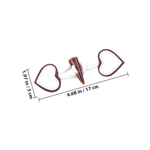 Tofficu 6 Paare Mantelknöpfe aus Lederimitat Dekorative Knebelverschluss buttons Modische Toggle Knöpfe zum Annähen Vielseitig für Jacken Mäntel und Pullover Elegantes Horn design von Tofficu