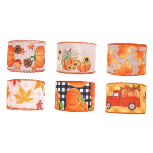 Tofficu 6 Rollen Herbstvorräte Tanzbänder für Banddekoration weißes Band Herbsthandwerk Herbstbänder ribbon bandalette geschenkverpackungen Band für Partybänder Stoff Tofficu 6 Rollen Herbstvorräte Tanzbänder für Banddekoration weißes Band Herbsthandwerk Herbstbänder ribbon bandalette geschenkverpackungen Band für Partybänder Stoff von Tofficu