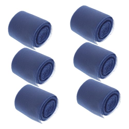 Tofficu 6 Rollen Satinband Breit Fransen Chiffonband aus Seide für Geschenkverpackung Brautsträuße Hochzeiten Shower Dekoration Blau Yards Tofficu 6 Rollen Satinband Breit Fransen Chiffonband aus Seide für Geschenkverpackung Brautsträuße Hochzeiten Shower Dekoration Blau Yards von Tofficu