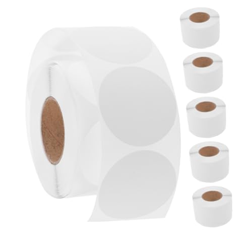 Tofficu 6 Rollen Selbstklebende Runde Etiketten Weiß Dichtungsaufkleber Für Versand Verpackung Lagerverwaltung Garage Tofficu 6 Rollen Selbstklebende Runde Etiketten Weiß Dichtungsaufkleber Für Versand Verpackung Lagerverwaltung Garage von Tofficu