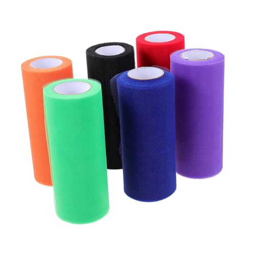 Tofficu 6 Rollen Tüllstoff Yards Mittlerer Härtegrad Farbige Netzgaze für Hochzeits und Partydekoration Vielseitiges Tüllband zum Basteln Geschenkverpackung Tisch und Haarschleifen Tofficu 6 Rollen Tüllstoff Yards Mittlerer Härtegrad Farbige Netzgaze für Hochzeits und Partydekoration Vielseitiges Tüllband zum Basteln Geschenkverpackung Tisch und Haarschleifen von Tofficu