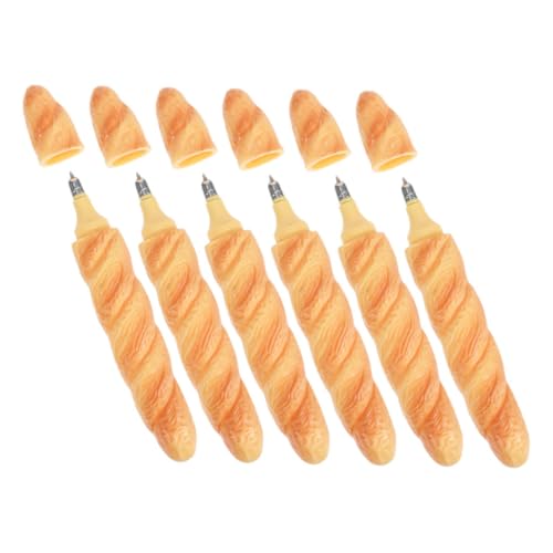 Tofficu 6 Stück Brotförmige Kugelschreiber für Kreative Schreibstifte mit Realistischem Baguette Design als Schul Bürobedarf und Partytüte Füller Tofficu 6 Stück Brotförmige Kugelschreiber für Kreative Schreibstifte mit Realistischem Baguette Design als Schul Bürobedarf und Partytüte Füller von Tofficu