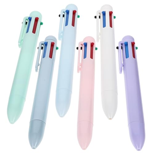 Tofficu 6 Stück Bunte Kugelschreiber Ergonomisch Komfortabel Rutschfest Praktische Schreibstifte für Schule Büro Haushalt Portable Lustige Stifte in Sechs Farben Tofficu 6 Stück Bunte Kugelschreiber Ergonomisch Komfortabel Rutschfest Praktische Schreibstifte für Schule Büro Haushalt Portable Lustige Stifte in Sechs Farben von Tofficu