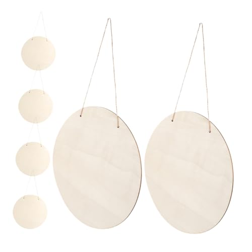 Tofficu 6 Stück DIY Blanko-holzschilder: 30 Cm Unbehandelte Holzscheiben Für Bastelarbeiten, Türschilder, Malprojekte – Runde Schilder Für Türschilder von Tofficu