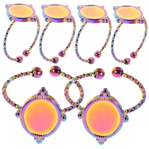 Tofficu 6 Stück Diy Ring Basen Verstellbare Ringe Blanko Ringe Schmuckherstellung Zubehör für Projekte Tofficu 6 Stück Diy Ring Basen Verstellbare Ringe Blanko Ringe Schmuckherstellung Zubehör für Projekte von Tofficu