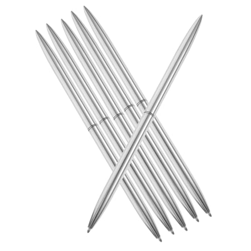Tofficu 6 Stück Metall Kugelschreiber Silber Ergonomische Kugelschreiberminen mit Schnelltrocknender Leicht und für Büro Hotel Empfang und Haushalt Tofficu 6 Stück Metall Kugelschreiber Silber Ergonomische Kugelschreiberminen mit Schnelltrocknender Leicht und für Büro Hotel Empfang und Haushalt von Tofficu