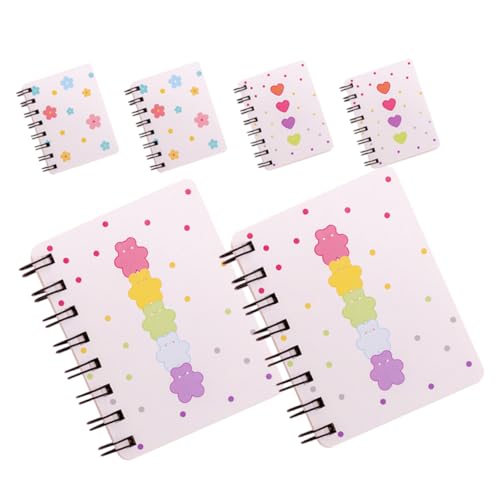 Tofficu 6 Stück Notizbuch Flip Coil Mini Klein Notizbuch Winzig Mini-notizbuch Notizblock Klein Kleiner Taschennotizblock Kleine Notizblock-taschengröße Mini-schreibblock Memo -pad Papier von Tofficu