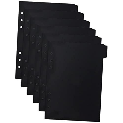 Tofficu 6 Stück Notizbuchtrennblätter Teiliges Schwarze PP Trennblätter für Schnellhefter Praktische Register für Bücher Berichte und Präsentationen Tofficu 6 Stück Notizbuchtrennblätter Teiliges Schwarze PP Trennblätter für Schnellhefter Praktische Register für Bücher Berichte und Präsentationen von Tofficu