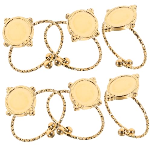 Tofficu 6 Stück Ringrohlinge für Schmuckherstellung Verstellbare Ringbasen für Diy Ovaler Ring mit Flachem Boden für Designs und Persönliche Dekorationen Tofficu 6 Stück Ringrohlinge für Schmuckherstellung Verstellbare Ringbasen für Diy Ovaler Ring mit Flachem Boden für Designs und Persönliche Dekorationen von Tofficu