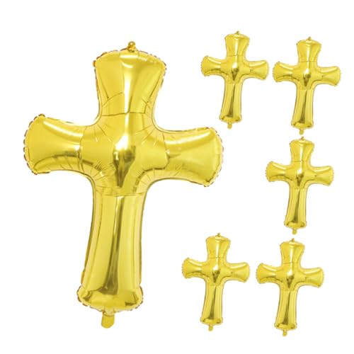 Tofficu 6 Stück Taufballons Ballonständer Kreuzfolienballon Luftballons Zur Taufe Ballongirlande Jumbo-kreuzballon Ballongirland -kit Inflator Ballonbogen Helium Aluminiumfolie Golden Tofficu 6 Stück Taufballons Ballonständer Kreuzfolienballon Luftballons Zur Taufe Ballongirlande Jumbo-kreuzballon Ballongirland -kit Inflator Ballonbogen Helium Aluminiumfolie Golden von Tofficu