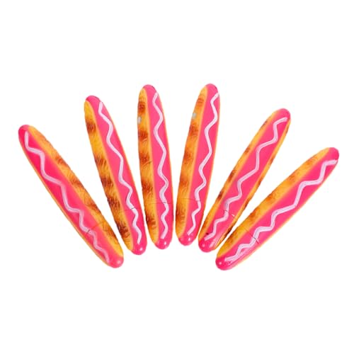 Tofficu 6 Stück Teiliges Hot Dog Kugelschreiber für Schüler Niedliche Schreibstifte mit Lustigem Food-design Leichte Langlebige Schreibwaren für Schule Büro und Kreative Geschenkideen von Tofficu