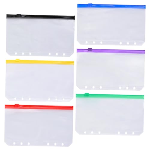 Tofficu 6 Stück Teiliges PVC Reißverschluss Hüllen Transparente Organizer Taschen Bunte Dokumententaschen Für Ringbücher Büro Schule Reise Tofficu 6 Stück Teiliges PVC Reißverschluss Hüllen Transparente Organizer Taschen Bunte Dokumententaschen Für Ringbücher Büro Schule Reise von Tofficu