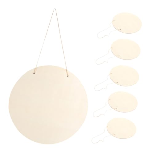 Tofficu 6 Stück Teiliges Runde Holzschilder Blanko DIY Holztafeln zum Bemalen und Beschriften Vielseitige Hängende Holzplaketten für Heim und Geschäftsdeko für Bastelprojekte und Tofficu 6 Stück Teiliges Runde Holzschilder Blanko DIY Holztafeln zum Bemalen und Beschriften Vielseitige Hängende Holzplaketten für Heim und Geschäftsdeko für Bastelprojekte und von Tofficu