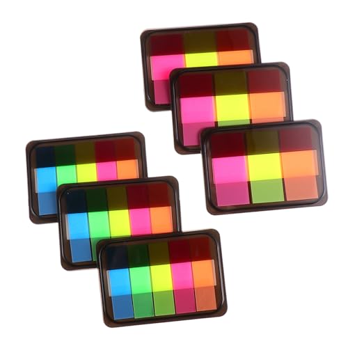 Tofficu 6 Stück Teiliges Selbstklebende Index tabs Haftnotizen Ablösbar Wiederverwendbar für Bücher Tagebücher Notizbücher Bürobedarf Schreibtisch Organizer Erwachsene von Tofficu