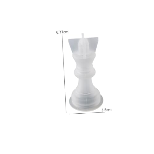 Tofficu 6 Stück Teiliges Silikon schachfiguren formset Flexible Transparente Epoxidharz gießform für DIY schachspiel Wiederverwendbar Waschbar Dekorativ Sicher für Kreative Bastelprojekte von Tofficu
