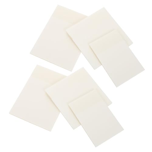 Tofficu 6 Stück Transparent Selbstklebende Haftnotizen Klare Pet Memo Pads Ablösbar Wiederverwendbar für Büro Schule Studium und Organisation von Tofficu
