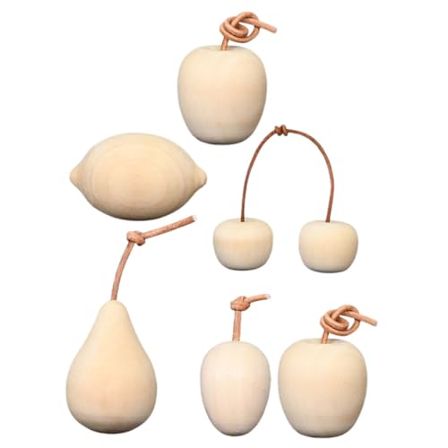 Tofficu 6 Stück Unlackiertes Holz Obst Holz Rohling Obst Rohling Obstfiguren Holz Bastelbedarf Tofficu 6 Stück Unlackiertes Holz Obst Holz Rohling Obst Rohling Obstfiguren Holz Bastelbedarf von Tofficu