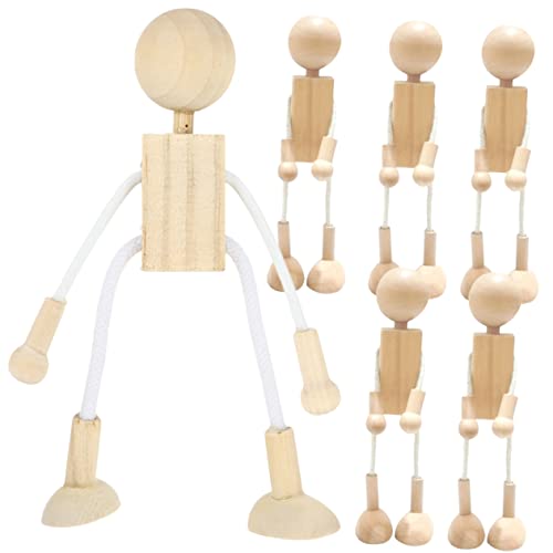 Tofficu 6 Stück Unvollendete Holzfiguren für DIY Malerei Kleine Holzpuppen zum Basteln für Kreative Handwerksprojekte und Dekoration Tofficu 6 Stück Unvollendete Holzfiguren für DIY Malerei Kleine Holzpuppen zum Basteln für Kreative Handwerksprojekte und Dekoration von Tofficu