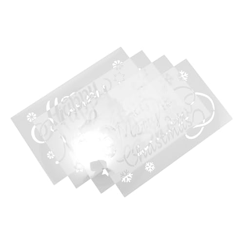 Tofficu 6 Stück Weihnachten Neujahr Zeichnungsvorlage Rahmen Christbaumschmuck Weihnachtsdekorationen Diy-ornamente Herstellung Weihnachtsschablonen Vorlage Weihnachtsvorlage Klein Plastik von Tofficu
