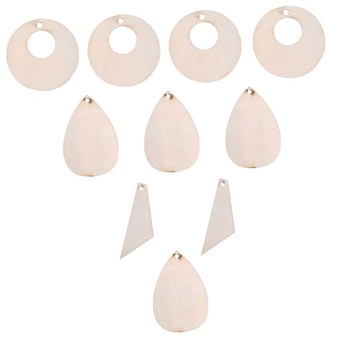 Tofficu 60 Stück 1 Satz DIY-Ohrringe aus Holz Bausatz Ohrentropfen-Zubehör diy ohrringe zubehör holzbastelsets Holzperlen für Ohrringe Schmuckzubehör Dekorationszubehör DIY liefert Metall von Tofficu
