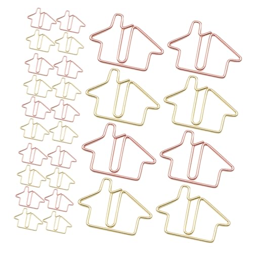Tofficu 60 Stück Büroklammer Papierclip Roségold Papierklammern dekorative Papierklammern Wiederverwendbare Dateiclips süße kleine Dokumentdateiclips Metall von Tofficu
