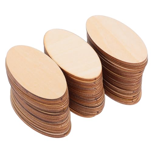Tofficu 60 Stück Dicke Holzscheiben für Diy Projekte Unbehandelte Holzstücke zum Bemalen Schnitzen Heimdekoration von Tofficu