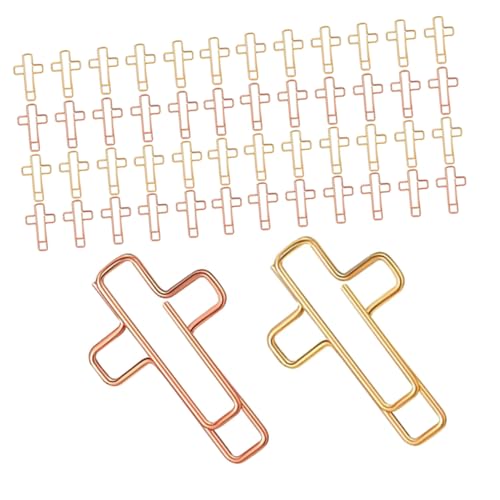 Tofficu 60 Stück Kreuz Büroklammern Metall Lesezeichen für Bibelstudium Tagebuch Zubehör Klammern zum Organisieren von Dokumenten Gold Roségold Tofficu 60 Stück Kreuz Büroklammern Metall Lesezeichen für Bibelstudium Tagebuch Zubehör Klammern zum Organisieren von Dokumenten Gold Roségold von Tofficu