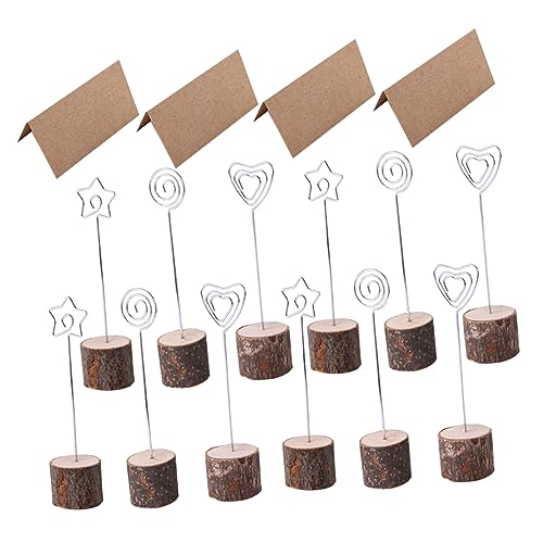 Tofficu 60 Stück Log Haftnotizenhalter Memo-clips Zur Hochzeit Hochzeitstischnummern Namensträger Für Den Hochzeitstisch Tischdeckenklammern Memo-clip-ständer Fotohalter Hölzern von Tofficu