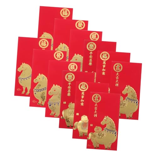 Tofficu 60 Stück Neujahrs Rotumschläge mit Pferdemotiv Chinesische Geldgeschenkumschläge Großzügig Robust für Frühlingsfest Hochzeiten und Feiertagsgeschenke Tofficu 60 Stück Neujahrs Rotumschläge mit Pferdemotiv Chinesische Geldgeschenkumschläge Großzügig Robust für Frühlingsfest Hochzeiten und Feiertagsgeschenke von Tofficu