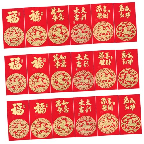 Tofficu 60 Stück Rote Umschläge Jahr Des Pferdes Glücksbringer Umschläge für Geldgeschenke Frühlingsfest Traditionelle Chinesische Style Lucky Money Pocket für Neujahrsfeier Tofficu 60 Stück Rote Umschläge Jahr Des Pferdes Glücksbringer Umschläge für Geldgeschenke Frühlingsfest Traditionelle Chinesische Style Lucky Money Pocket für Neujahrsfeier von Tofficu