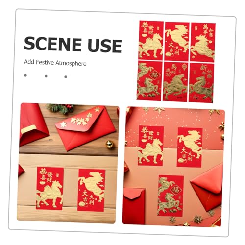 Tofficu 60 Stück Rote Umschläge Neujahr Rotes Briefpapier Traditionelle Hong Bao Umschläge Für Frühlingsfest Geschenkumschlag Tofficu 60 Stück Rote Umschläge Neujahr Rotes Briefpapier Traditionelle Hong Bao Umschläge Für Frühlingsfest Geschenkumschlag von Tofficu