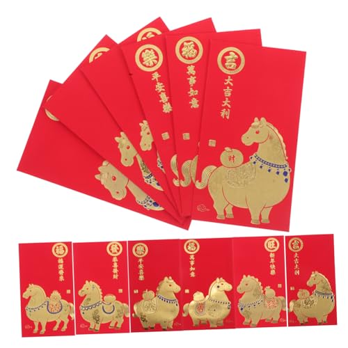 Tofficu 60 Stück Rote Umschläge mit Pferdemotiv Papier Hongbao für Chinesisches Neujahr Festliche Geldgeschenke Vielseitig für Firmenfeiern Familienfeste und Frühlingsfest Tofficu 60 Stück Rote Umschläge mit Pferdemotiv Papier Hongbao für Chinesisches Neujahr Festliche Geldgeschenke Vielseitig für Firmenfeiern Familienfeste und Frühlingsfest von Tofficu