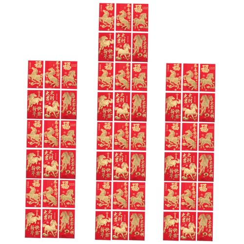 Tofficu 60 Stück Teiliges Chinesische Glücksumschläge Rote Papierumschläge mit Pferdemotiv für Frühlingsfest Hochzeit Geburtstag Traditionelle Cash Envelopes für Geldgeschenke Tofficu 60 Stück Teiliges Chinesische Glücksumschläge Rote Papierumschläge mit Pferdemotiv für Frühlingsfest Hochzeit Geburtstag Traditionelle Cash Envelopes für Geldgeschenke von Tofficu