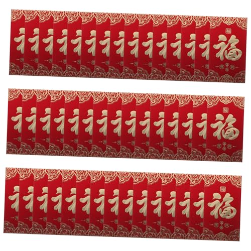 Tofficu 60 Stück Teiliges Chinesische Neujahrs-glücksumschläge Jahr Des Pferdes Robuste Papierumschläge mit Feiner Druckqualität Traditionelle Rote Geldumschläge für Frühlingsfest von Tofficu