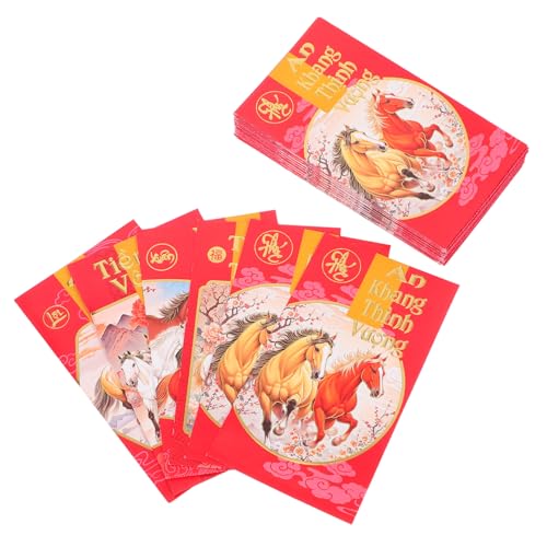 Tofficu 60 Stück Teiliges Vietnamesische Neujahrs Hong Bao Umschläge Jahr Des Pferdes Rote Geldumschläge für Geldgeschenke Lunar Year Envelopes mit Traditionellem Design Tofficu 60 Stück Teiliges Vietnamesische Neujahrs Hong Bao Umschläge Jahr Des Pferdes Rote Geldumschläge für Geldgeschenke Lunar Year Envelopes mit Traditionellem Design von Tofficu