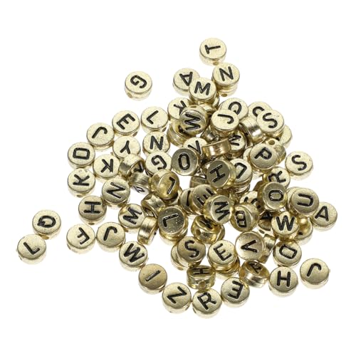 Tofficu 600 Stück Acryl Buchstabenperlen DIY Armband Perlen mit Schwarzen Buchstaben für Schmuckherstellung Bastelbedarf Freundschaftsarmband Zubehör Tofficu 600 Stück Acryl Buchstabenperlen DIY Armband Perlen mit Schwarzen Buchstaben für Schmuckherstellung Bastelbedarf Freundschaftsarmband Zubehör von Tofficu