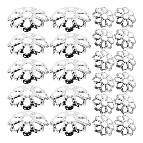 Tofficu 600 Stück Hohlblumen Perlenkappen Langlebige Spacer Endkappen Verblassungsresistent Feine Verarbeitung für Diy Schmuck Armbänder Halsketten Ohrringe von Tofficu