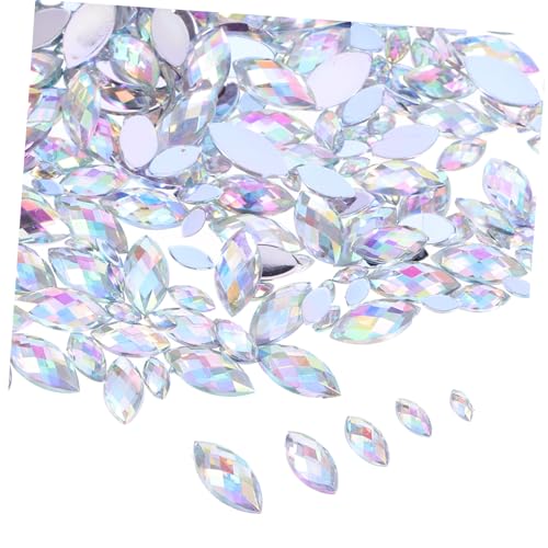 Tofficu 600 Stück Teiliges Acryl Pferdeauge Strasssteine Ab Flach Langlebig Verblassungsresistent für Nail Art DIY Schmuck Handyhüllen und Bastelverzierungen von Tofficu