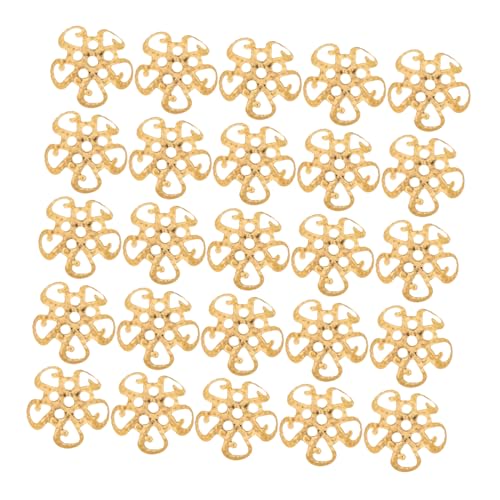 Tofficu 600 Stücke Filigrane Blumen Perlenkappen aus Metall Hohl Langlebig Perlenbasis Vielseitig für DIY Schmuckherstellung Geeignet für Ohrringe Armbänder Halsketten von Tofficu