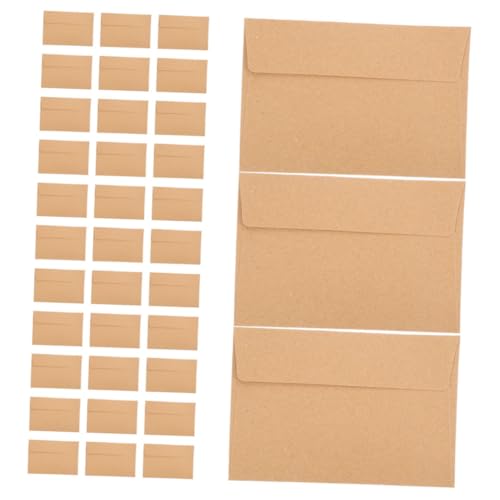 Tofficu 60Stücke Selbstklebende Umschläge Vintage Design für Hochzeitseinladungen Sichere Versandumschläge Beschreibbar Kraftpapier Briefumschläge Vielseitig Einsetzbar für Feiern von Tofficu