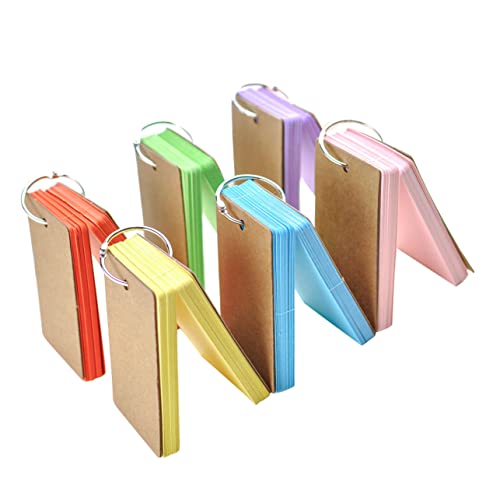 Tofficu 6Stücke Farbige Notizkarten Mit Binderring Flip Karten Für Schule Und Büro Einfache DIY Lernkarten Tofficu 6Stücke Farbige Notizkarten Mit Binderring Flip Karten Für Schule Und Büro Einfache DIY Lernkarten von Tofficu