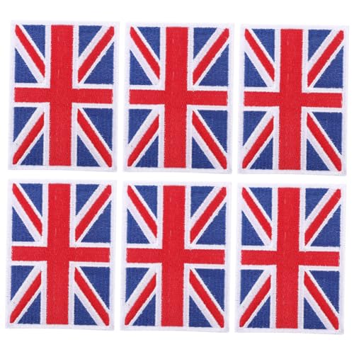 Tofficu 6Stücke Nationalflagge Stoffpflaster Stickerei Applikationen für Kleidung Hüte und Taschen zur Dekoration und Reparatur von Löchern von Tofficu