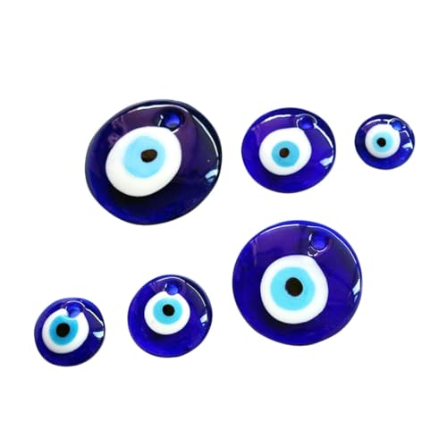 Tofficu 6Stücke Teiliges Augen Glasanhänger für DIY Schmuckherstellung Türkisches Blaues Auge Charm Ohrringe Armbänder und Mehr von Tofficu