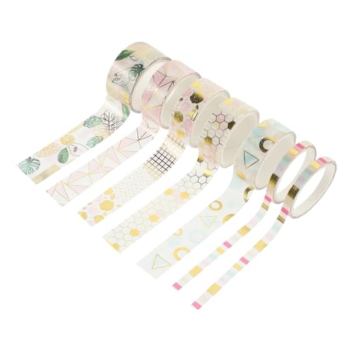 Tofficu 7 Rollen Washi Tape mit Geometrischem Goldfoliendruck pro Vielseitiges Dekoratives Klebeband für DIY Scrapbooking Journals Geschenkverpackung und Bastelprojekte Tofficu 7 Rollen Washi Tape mit Geometrischem Goldfoliendruck pro Vielseitiges Dekoratives Klebeband für DIY Scrapbooking Journals Geschenkverpackung und Bastelprojekte von Tofficu