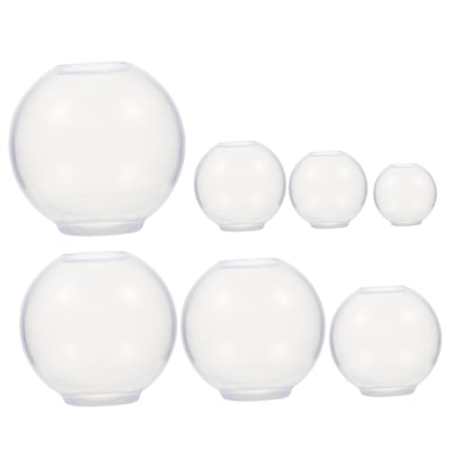 Tofficu 7 Stück Silikonform Kugel Runde Gießform für DIY Harzball Basteln Handwerk Hochwertiges Silikon Einfach zu Reinigen Praktisch für Schmuck Seife Kerzen Herstellung von Tofficu